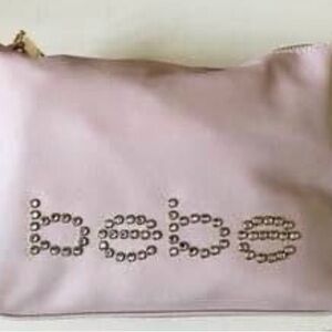 NWT - Bebe Pink Blush Rhinestone Handbag / Wristlet